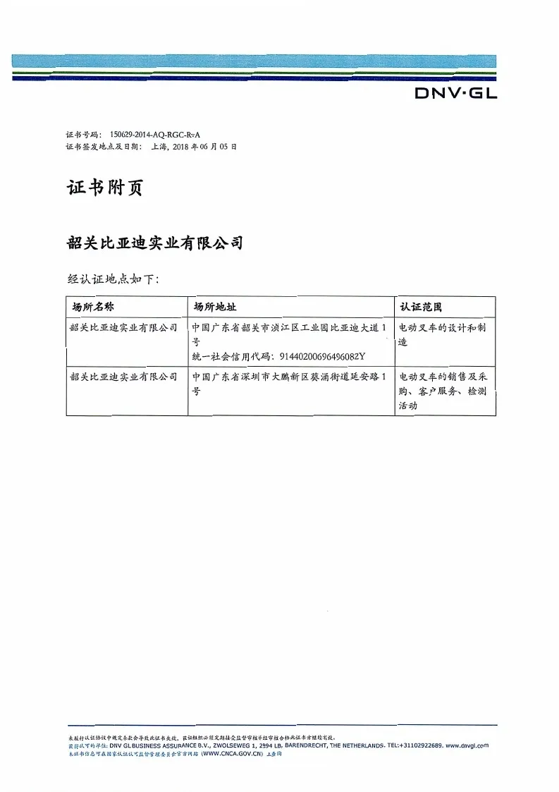 管理体系认证证书——ISO9001：2015GBT19001-2016（中文版）(图1)